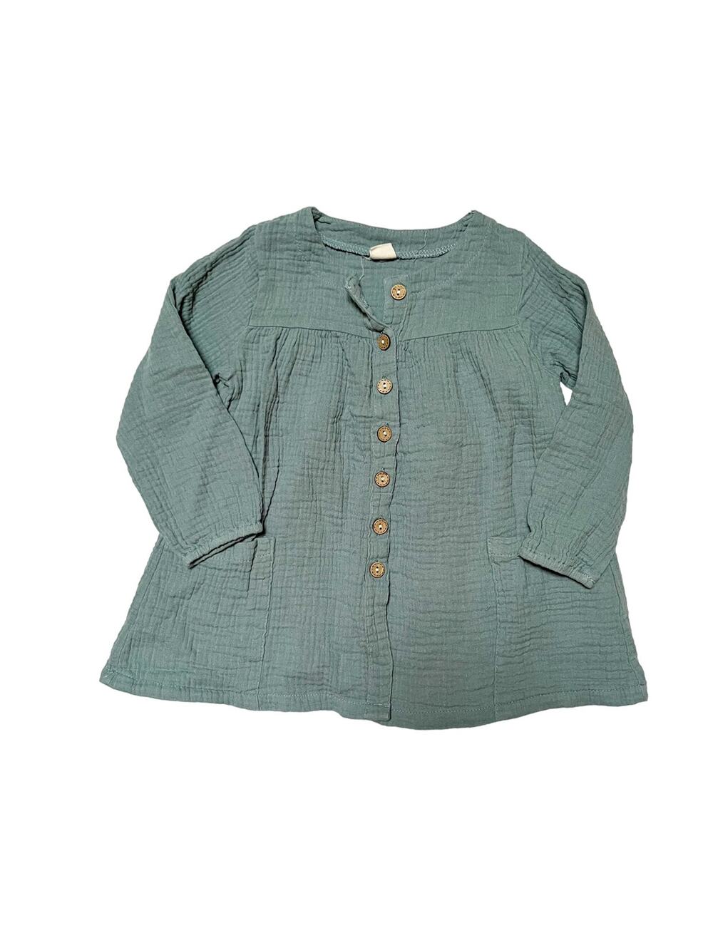 Gauze Button Front Tunic Size 90